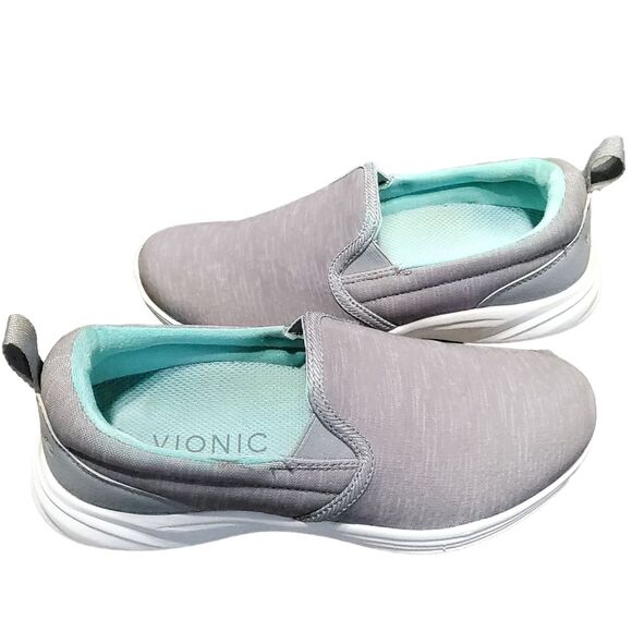 Vionic Kea Gray Orthotic Sport Walking Shoes Womens Size 7 ASR1271 Slip On - Picture 4 of 9
